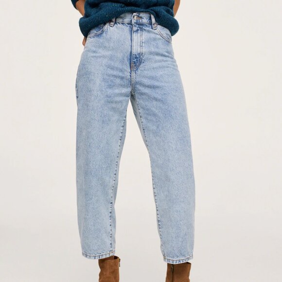 MANGO HIGH-WAIST BALLOON JEANS 2 - Picture 1 of 6